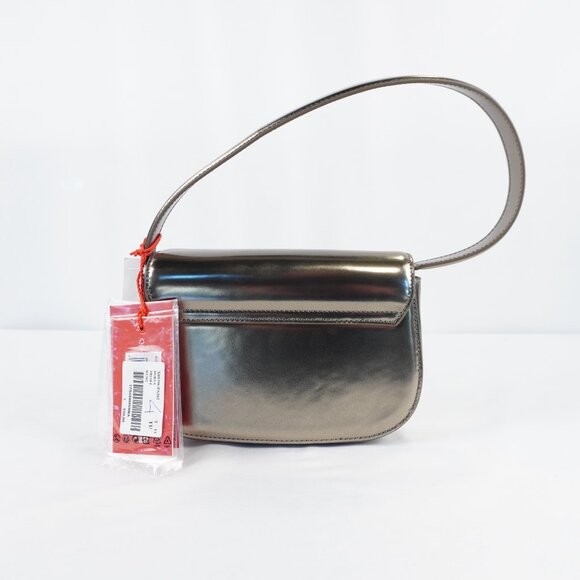 Diesel 1DR Iconic Top Handle Shoulder Bag In Bronze Mirrored Leather - NWD - Picture 4 of 12